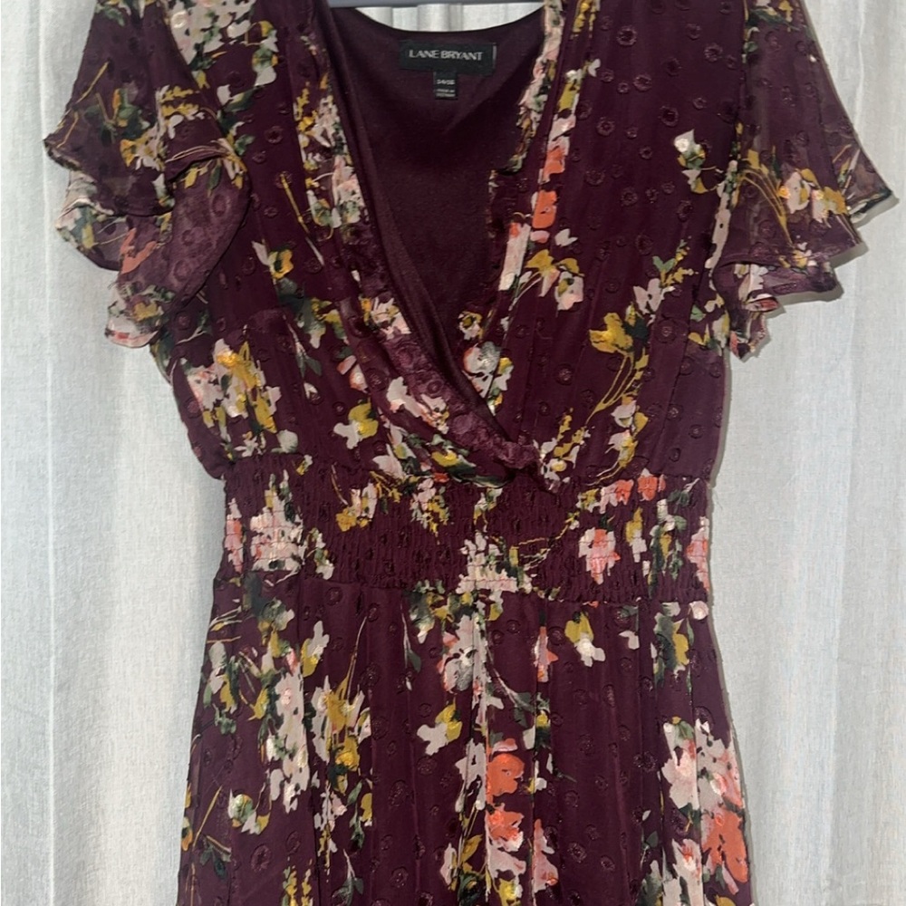 Lane Bryant Plum Floral Dress